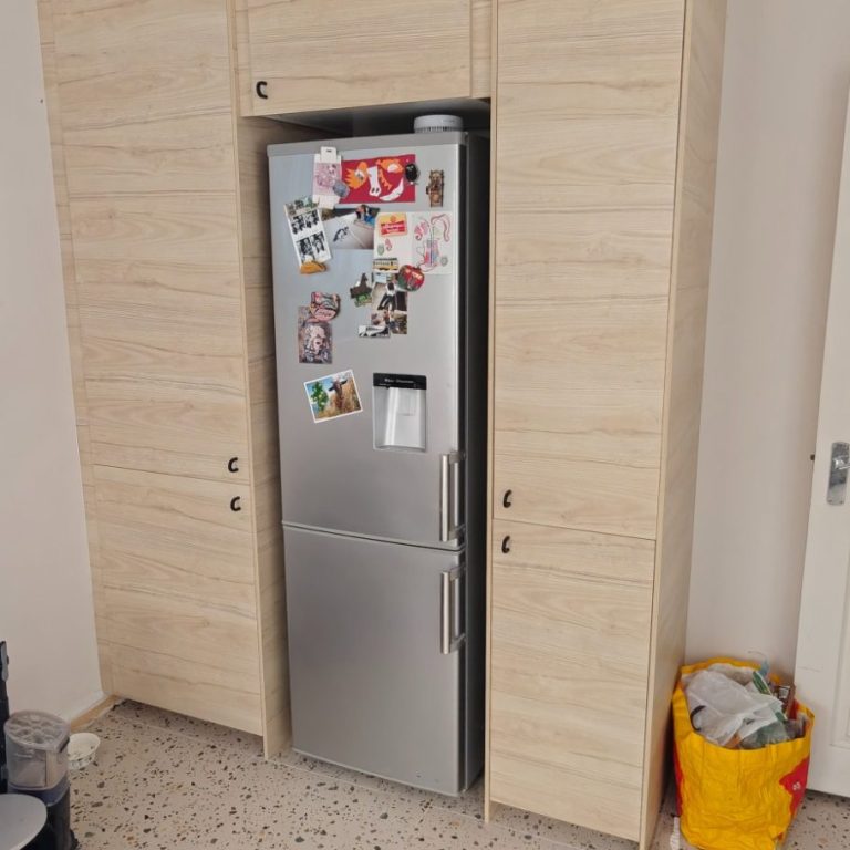 Ikea Fridge surround Light wood effect Ikea kitchen - fridge surround